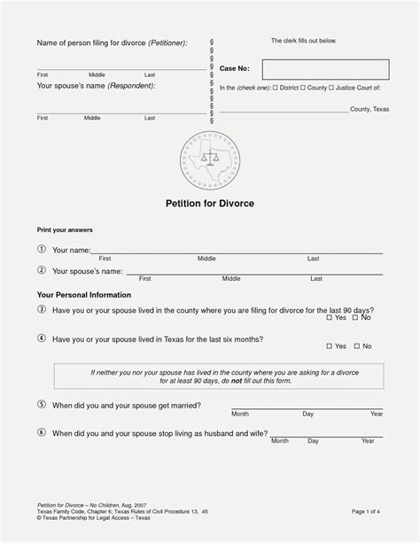 Check spelling or type a new query. Five Questions To Ask At Nevada Divorce | Form Ideas - Free Printable Divorce Papers Nevada ...
