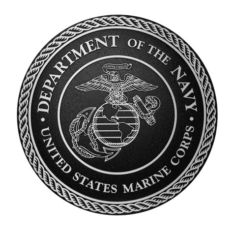 Marine Corps Plaque Metal Seal Woodland Mfg