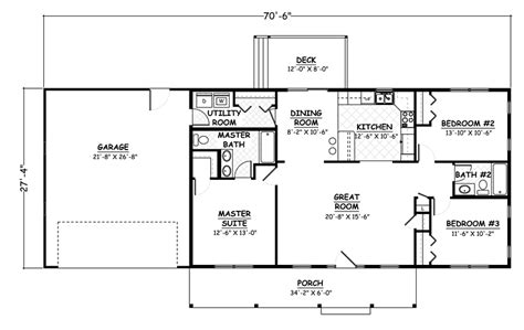 Bedroom Ranch Style House Plan With Square Feet Coolhouseplans