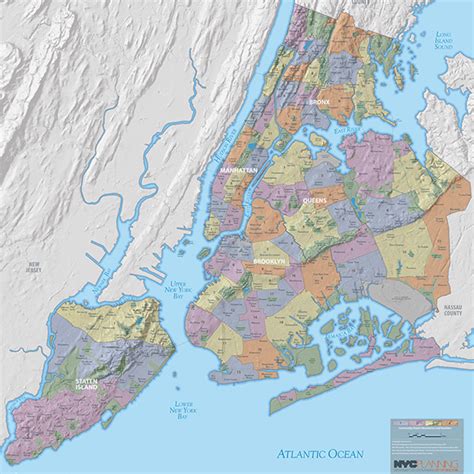 City Limits Map Print Brooklyn Ny Kings County Art And Collectibles