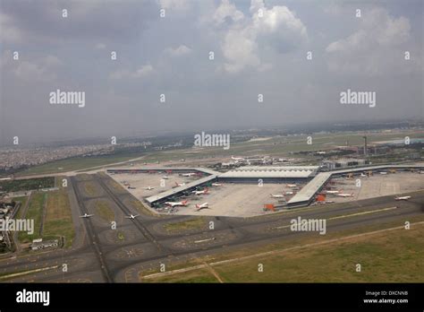 Delhi International Airport View From A Flight While Landing Delhi