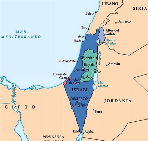 Mapa de Israel datos interesantes e información sobre el país