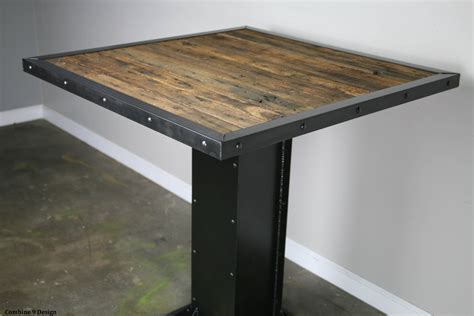 Buying used restaurant furniture is a great way to save money for your establishment. Bistro/Dining table. Modern industrial design. Reclaimed wood