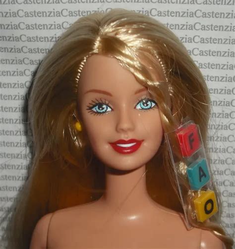 Nude Barbie Mattel Cc Fao Schwarz Fun Long Blonde Blue Eyes Doll