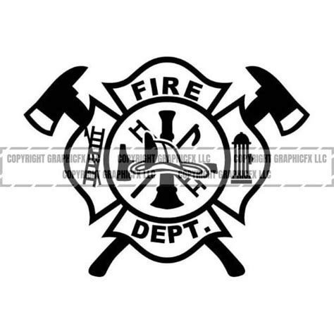 Fire Dept Logo Eps Svg Dxf And 1 Png Vinyl Cutter Ready Etsy Canada