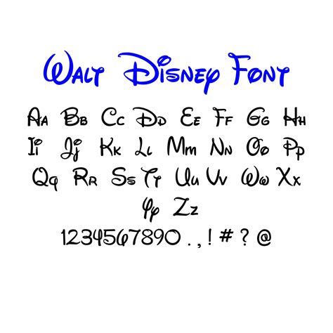 Walt Disney Font Svgdxfwalt Disney Alphabet Walt Disney Etsy
