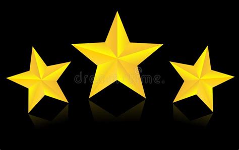Estrellas Del Oro Vector De Tres Estrellas Ilustración Del Vector