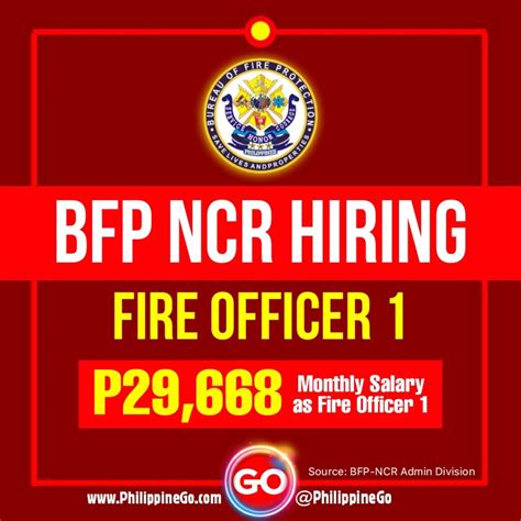 Bfp Ncr Hiring Fire Officer 1 Cy 2021 Philippine Go