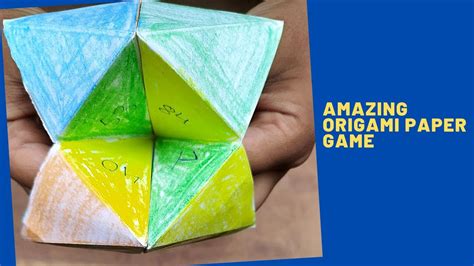 Amazing Origami Paper Game By Om Nath Youtube