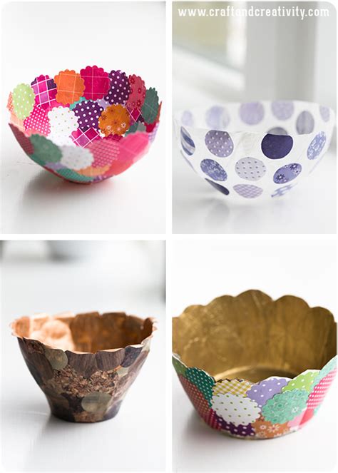 Pappersskålar Paper bowls Craft Creativity Pyssel DIY