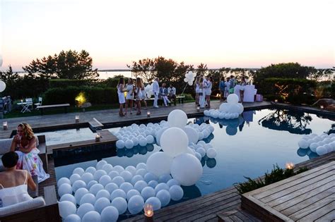 Two Hamptons Events Two Themes White Party Theme Pool Party