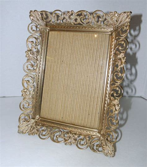 5x7 Gold Metal Filigree Picture Frame Etsy Canada Picture Frames