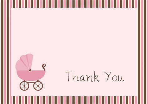 Thank You Card Template Baby Shower Thank You For Your Lovely Baby