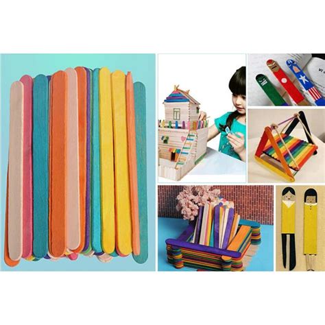 Use ice cream sticks to make summer stick bookmarks. Aliexpress.com : Buy 50Pcs/lot Wooden Popsicle Stick Kids ...