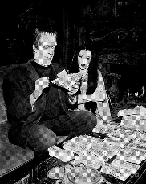 Lily And Herman Munster Money Mixed Media By Premium Artman