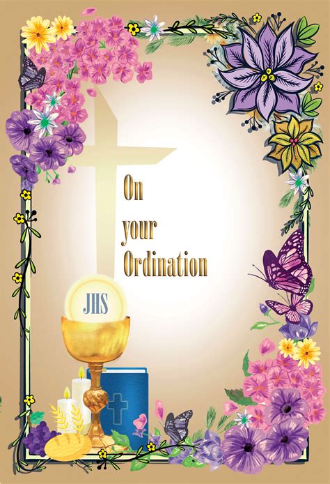 Ordination Day Religious Cards Or89 Pack Of 12 2 Designs