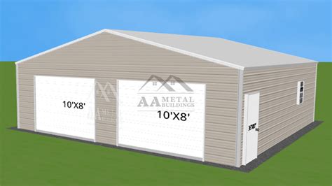 30x30 Two Car Metal Garage Strong Durable Garages With Endless