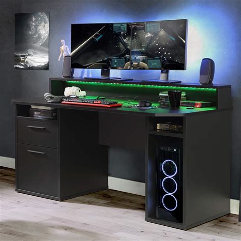 Restrelax Warrior Gaming Desk Uks 1 Gaming Desk With Led Lights