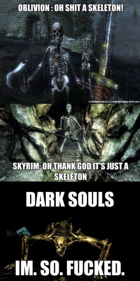 Skeleton Meme Picture Funny Games Dark Souls Skyrim Funny