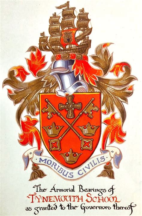 armorial bearings of tynemouth school later the king s school tynemouth granted by the college