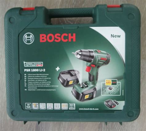 Bosch Diy Psr 1800 Li 2 Akku Bohrschrauber Inkl 2 Akkus 15ah