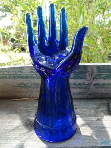 Cobalt Blue Glass Mannequin Hand Safe Place Cobalt Blue And Glasses