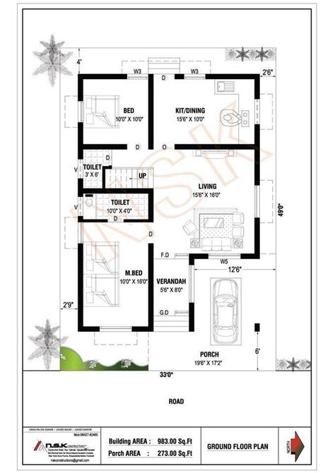 Pin By Bipin Raj On Home Strachar 20x40 House Plans Single Storey