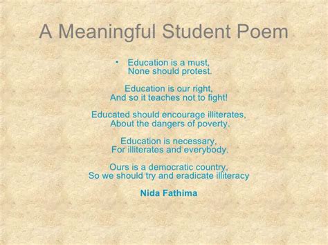 Education Poems