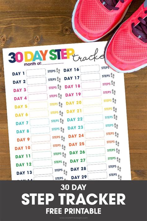 Free Printable Step Tracker Free Exercise Download Tracker Free