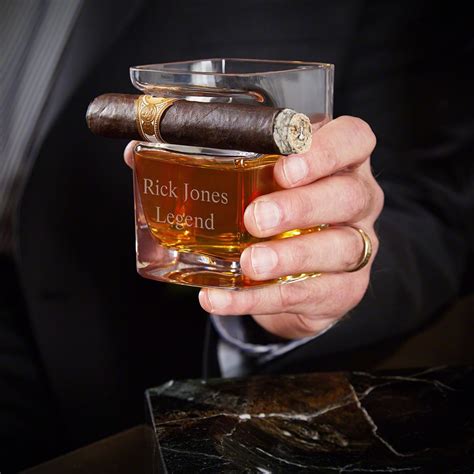 personalized whiskey cigar glass holder ter world