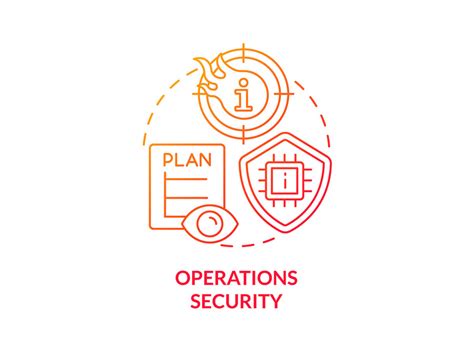 Operations Security Red Gradient Concept Icon By Bsd Studio ~ Epicpxls