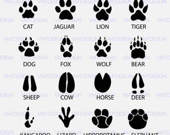 Animal track clipart free download! Footprint clipart | Etsy