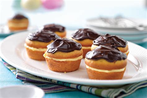 Pour the egg yolk mixture over the egg white mixture and fold in. Boston Cream Pie Minis - My Food and Family