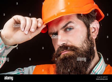 Man Builders Industry Bearded Man Worker With Beard In Building