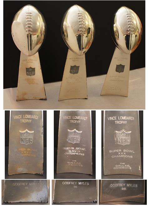 Vince Lombardi Super Bowl Trophies 1 Hollywood Memorabilia Fine