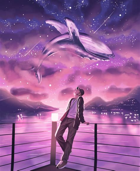 Purple Whale Wallpapers Wallpaper Cave