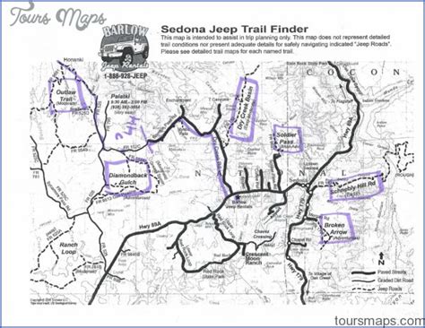 Sedona Hiking Trail Map ToursMaps Com