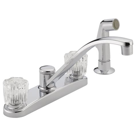 Peerless kitchen faucets are offered in a wide range of styles and finishes like stainless, chrome, oil rubbed bronze and brushed nickel to match your personal design aesthetic. P299501LF - Two Handle Kitchen Faucet