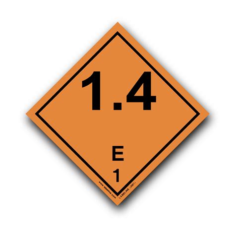 Class 1 Explosive 1 4E Hazard Dangerous Goods Labels Labeline Com