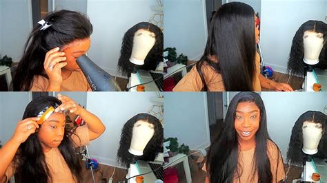 full wig installed beginner friendly！brazilian straight hair review ft lavy hair youtube