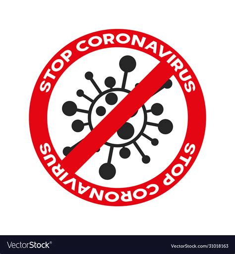 Coronavirus Ncov Covid19 19 Logo Warning Sign Vector Image