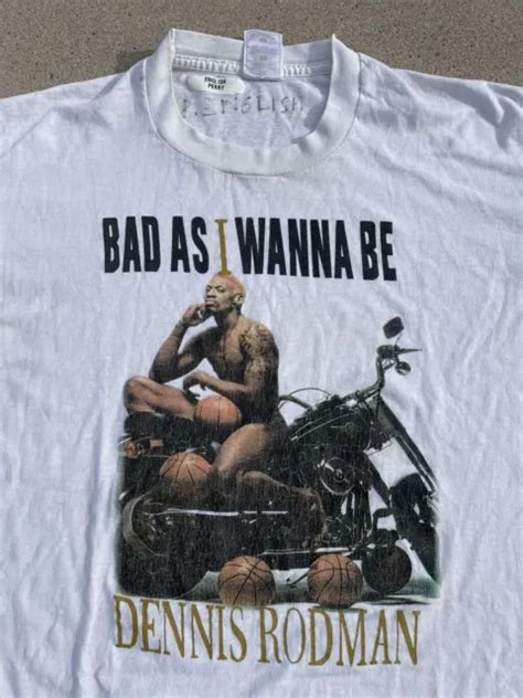 Vintage S Dennis Rodman Bad As I Wanna Be T Shirt Vtg Tee Chicago