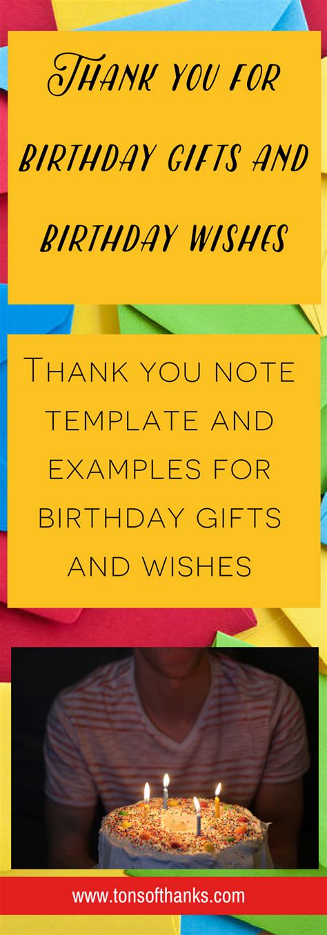 Just imagine how much your friends would have thought about your birthday and you to bring you that amazing birthday gift, so sending a thank you note is a must. Thank you for the birthday wishes! Thank you note examples ...