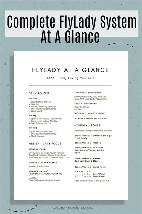 Free Printable Flylady Control Journal