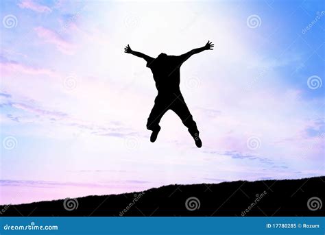 Man Jump To Sky Stock Image Image Of Cloud Deep Jump 17780285