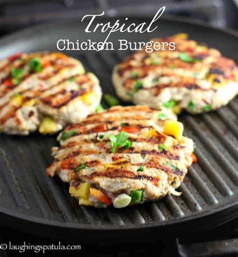 Chicken burgers are an excellent choice if you're looking for a lighter burger. Tropical Chicken Burgers