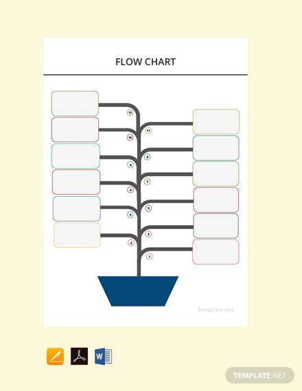 Blank Flow Chart Template Word Flyer Template