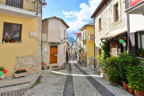 The Village Of Caramanico Terme In Abruzzo Stock Image Image Of