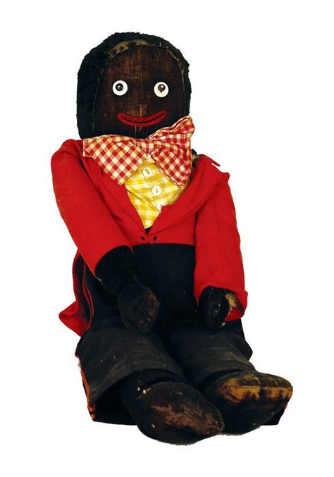 An Unusually Large Vintage Golliwog Black Velvet With Bead And