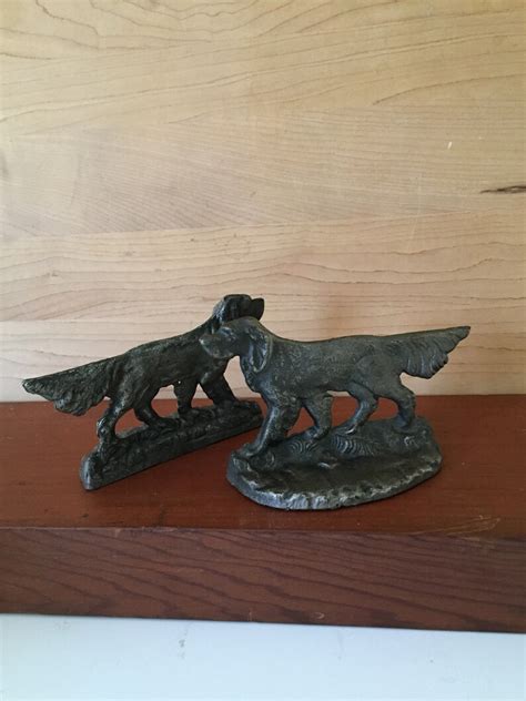 Vintage Dog Bookends Setter Bookends Irish Setter Vintage Etsy Uk